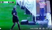 Referee Muzamir Waiswa running to the van
