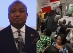 ‘Yɛgye Yɛn Sika!’ - Watch as protesters disrupt Ablakwa’s speech in Canada