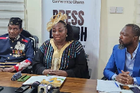 Warrant Officer 1 (W01) Joseph Ashitey Hammond, Nyakan June, Kofi Okyere Darko during the launch