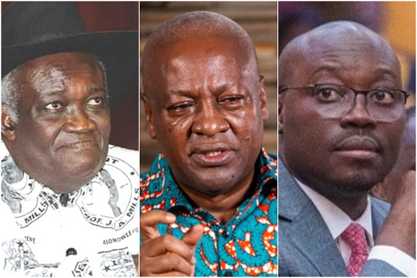 L-R: Prof Ahwoi was reported to have questioned Mahama over the withdrawal of Ato Forson’s case