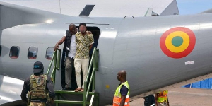 Akpo Abdou Moudjibou (face blurred) was allegedly behind major robberies in Accra from 2022 to 2024