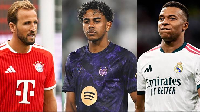 L-R: Kane, Yamal and Mbappe scored for their clubs in the Champions League Matchday 1