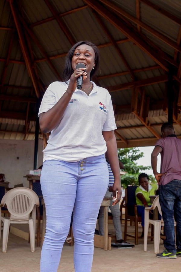 Bibi Bright at her free health screening in the Central Region