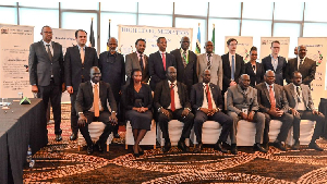 South Sudanese rebel opposition group leaders and other officials who were involved in a peace talk