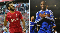 Mohammed Salah (left) and Didier Drogba (right)