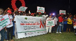 Participants in a procession to mark World Aids Day in Accra