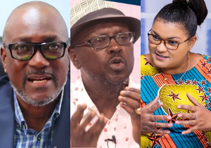 L-R: Henry Kwesi Prempeh, Kwaku Azar and Gabriella Tetteh