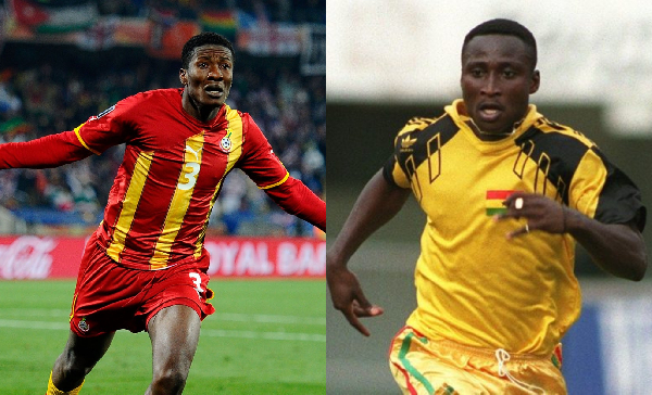 Asamoah Gyan and Tony Yeboah
