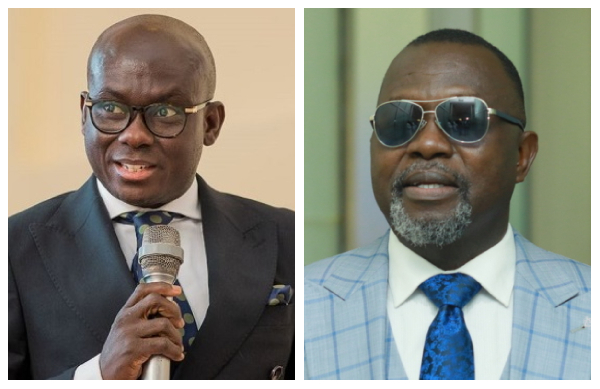 A photo collage of Godfred Dame (L) and Dr. Dominic Akuritinga Ayine