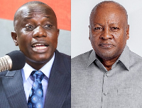 Dominic Nitiwul (L) says President Mahama (R) should speak to Kevin Taylor to stop insults