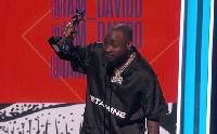 Davido on stage at the 2018 BET Awards, Microsoft Theater, LA