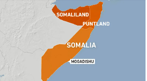 Map of Somalia showing the Puntland and Somaliland regions Map of Somalia showing the Puntland and Somaliland regions