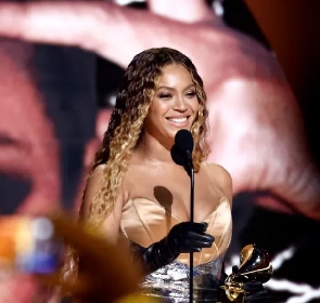 Beyonce accepts the Grammy for Best Dance/Electronic Music Album for Renaissance