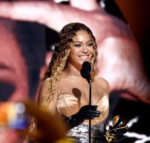 Beyonce accepts the Grammy for Best Dance/Electronic Music Album for Renaissance