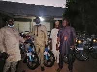 Stephen Ayensu Ntim donated 20 Sonlink motorbikes to the NPP in the Northern Region