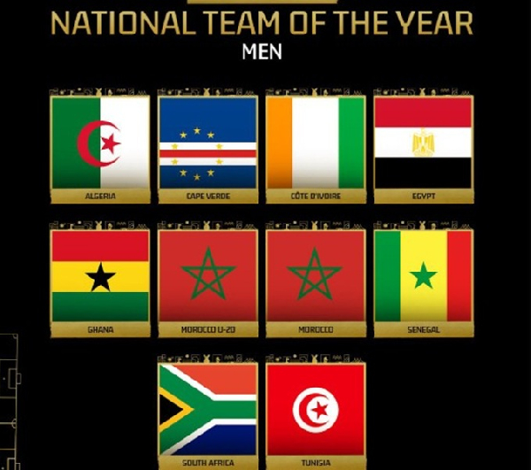 CAF nominated Ghana for the Best National Team of the Year award