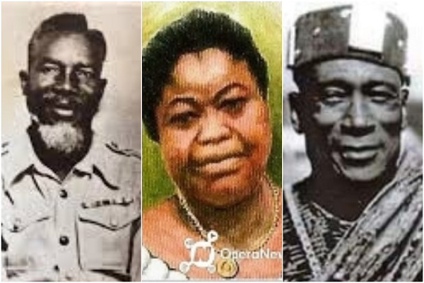 (L-R): Ga Legends of Liberation - Sergeant Adjetey, Naa Dede and King Kwabena Bonnie