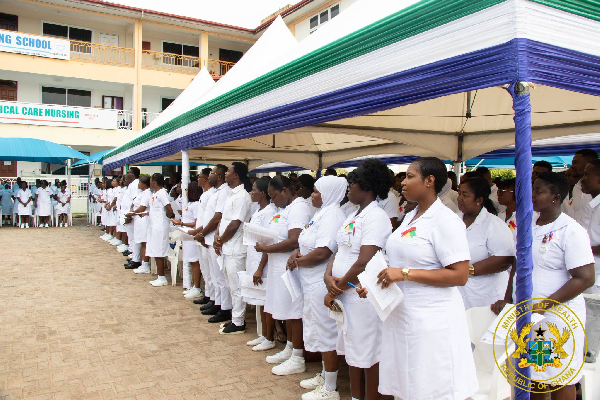 A photo of the nurses during the matriculation ceremony