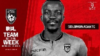 Soloman Asante has been included in the United Soccer League Team of the Week