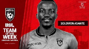 Soloman Asante has been included in the United Soccer League Team of the Week