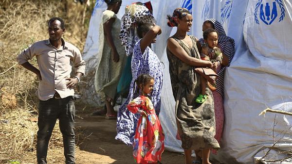 File photo: Some refugees at a UN camp