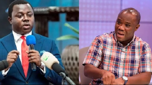 Rev John Ntim Fordjour (L) and Felix Kwakye Ofosu