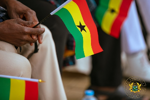 The flag of Ghana