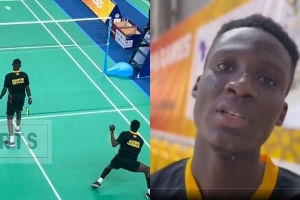 Leslie Addo and his teammate lost their match