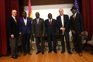 ?His Excellency Dr. Barfour Adjei-Barwuah, Ghana's Ambassador to the United States (3rd left)