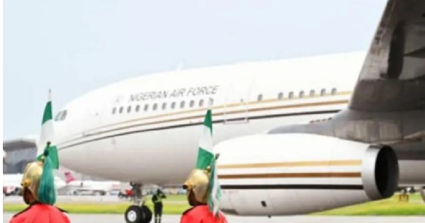 President Tinubu travelled to France on the new plane