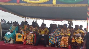President Akufo-Addo with some dignitaries at this year's durbar