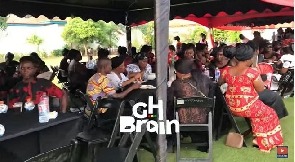 A photo from Christian Atsu's family gathering thanksgiving