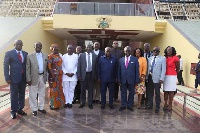 President Akufo-Addo with some Cabinet ministers