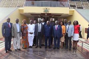 President Akufo-Addo with some Cabinet ministers