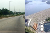 Part of the Tema Motorway (L), Akosombo Dam (R)