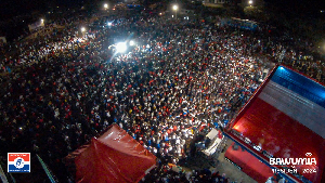 Thousands gathered at the venue of the rally to receive Vice President Dr. Bawumia