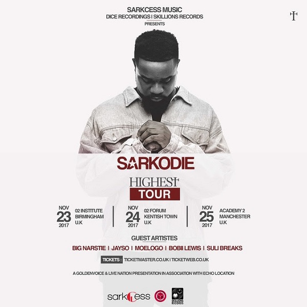 Tickets for Sarkodie's 'Highest' UK tour are now available via Ticketmaster