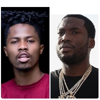 Kwesi Authur and Meek Mill in a photo collage