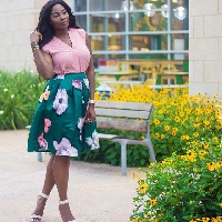 Floral print skirt