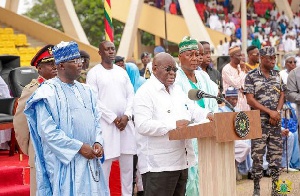 President Akufo-Addo delivering an address at this year