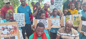 Residents of New Kordiabe in the Shai Osudoku District of the Greater Accra Region