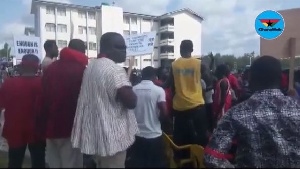 TUTAG members demonstrate against Council Chair