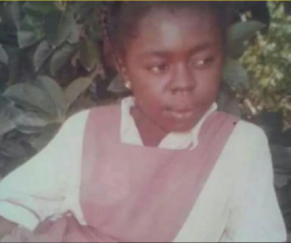 Afia Schwarzenegger during primary school days