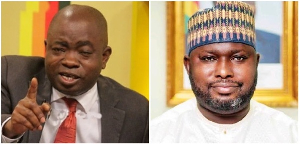 Samson Ahi (L) has cautioned Habib Iddrisu (R) on the floor of parliament Samson Ahi (L) has cautioned Habib Iddrisu (R) on the floor of parliament