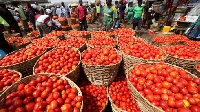 A photo of a tomato market