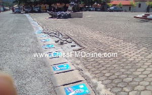 The posters have been displayed at the entrances to the Okyehene's Palace