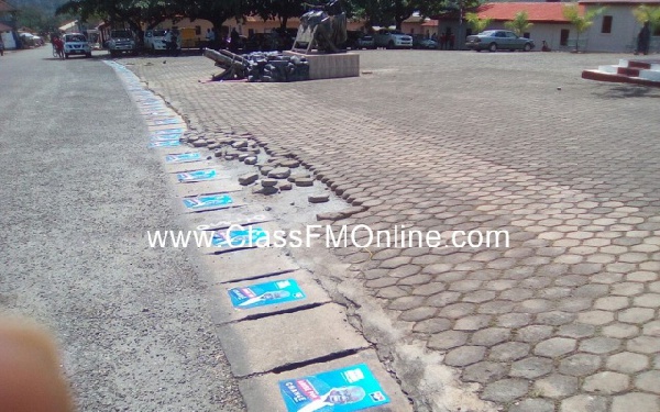 The posters have been displayed at the entrances to the Okyehene's Palace