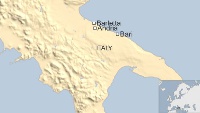 File photo of Italy on the map