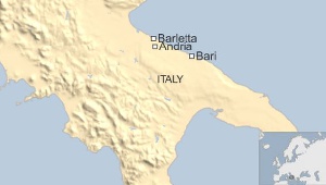 File photo of Italy on the map