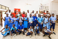 Photo of the students and officials from Telecel after the training